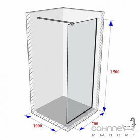 Душевая кабина Weston WD0 700x1500 polish/прозрачное стекло