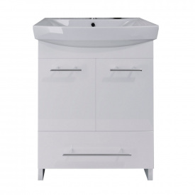 Тумба пластиковая с нижним ящиком Mikola-M Бесконечность 65 см Белый