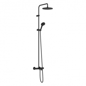 VERNIS BLEND душова система Showerpipe 240 з термостатом для ванни, 1jet, чорний матовий