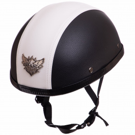 Мотошлем для чоппера Ретро-Каска KCO 202 L(59-60) Черный-белый