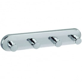 Вешалка с 4 крючками Nofer, хром (16507.B)