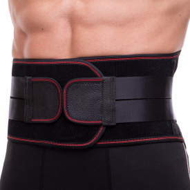 Пояс корсет с металлическими вставками для поддержки позвоночника SIBOTE ST-7052 размер M Черный