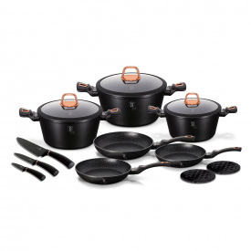 Набор посуды 14 предметов Berlinger Haus Black Rose Collection (BH-7187)