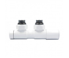 Вентиль ручний кутовий TWINS 50 mm, White