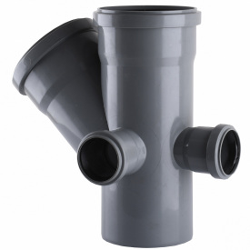 Крестовина VSplast 2пл перех 110х110х45°+2(50х90°) (отвод справа и сзади)