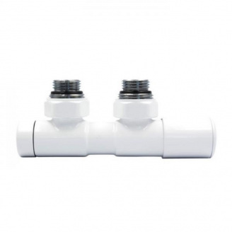 Вентиль ручний кутовий TWINS 50 mm, White
