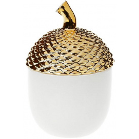 Банка Bona керамическая Золотой желудь 800 мл White DP37809