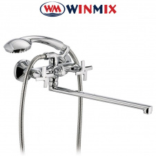 Смеситель для ванны длинный нос Winmix Premium Galaxy Euro (Chr-140), Польша