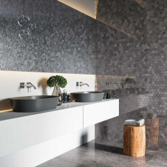 Плитка керамогранитная Nowa Gala Imperial Graphite темно-серый POL 597x597x8,5 мм Чернігів