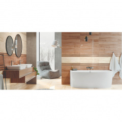 Плитка настенная CERAMIKA COLOR Terra Brown RECT 250х750 мм Киев