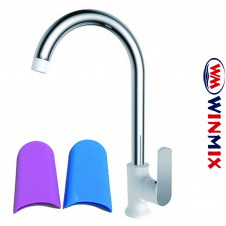 Смеситель для кухни Ухо на гайке WINMIX Premium Tiger White (белый) (Chr-014), Польша