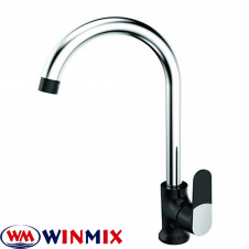 Смеситель для кухни Ухо на гайке Winmix Premium Tiger Black (черный) (Chr-014), Польша