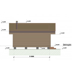Беседка деревянная Modern Gazebo 011 в современном стиле 8,0х5,0м от производителя Thermowood Production Черкаси