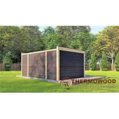 Современная беседка 6,0х3,5м Modern Gazebo 22 с панорамным раздвижным остеклением Thermowood Production Київ