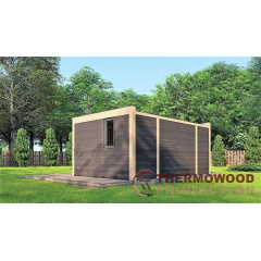 Современная беседка 6,0х3,5м Modern Gazebo 22 с панорамным раздвижным остеклением Thermowood Production Київ