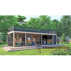 Беседка с террасой на крыше Modern Gazebo 015 с панорамным остеклением 10,3х3,5м Thermowood Production Одесса