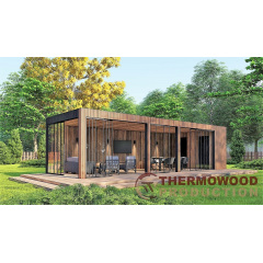 Беседка с панорамным остеклением 10,3х3,5м Modern Gazebo 016 Thermowood Production Хуст