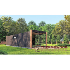Беседка современная Modern Gazebo 014 с раздвижными панорамными окнами 12,0х3,5м Thermowood Production Київ