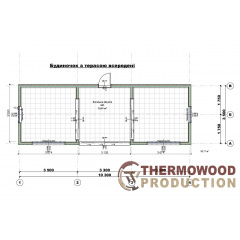 Современная закрытая беседка 10,3х3,5м с панорамным остеклением Modern Gazebo 017 Thermowood Production Чугуев