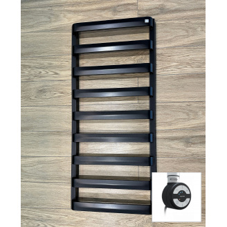 Полотенцесушитель электрический Terma Wix Air 1100x500 Black mat, с теном MOA