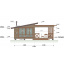 Беседка деревянная Modern Gazebo 011 в современном стиле 8,0х5,0м от производителя Thermowood Production Черкаси
