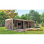 Современная беседка 9,15х3,5м с панорамным остеклением Modern Gazebo 019 Thermowood Production Киев