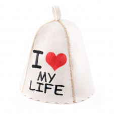 Банна шапка Luxyart I love my life Білий (LA-211)