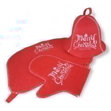 Подарочный набор для бани Luxyart "Merry Christmas" 3 предмета (A-976)