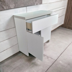 Комод пластиковый с верхним ящиком и дверцами Mikola-M 2.0 55 см Белый Косів