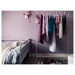 Вешалка стойка для одежды IKEA MULIG 151х99х46 см Белая (601.794.34) Чернівці