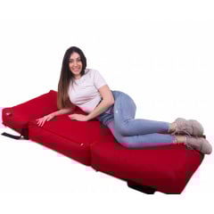 Бескаркасное кресло раскладушка Tia-Sport 180х70 см красный (sm-0666) Доманёвка
