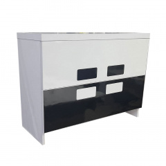 Тумба напольная Mikola-M TOKIO c HPL 3103 gloss 100 см Бело-черный Володарск-Волынский