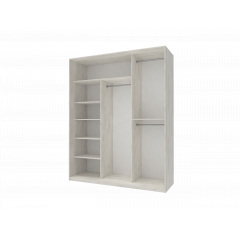 Шкаф купе Сити Лайт Doros Белое дерево 3 ДСП 180х60х225 (42002004) Вараш