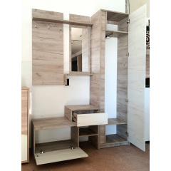 Передпокій з шафою Мастер Форм Брайтон Дуб крафт сірий + Дуб крафт білий (142х37,6х200 см) Бородянка