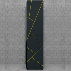 Пенал Mikola-M пластиковий на підлогу Антрацит grey/yellow 60 см Хмельницький