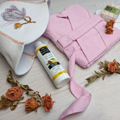 Подарочный набор для бани и сауны Luxyart "Магнолия" 5 предметов (PU-008) Якимівка