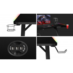 Комп'ютерний стіл HUZARO HERO 2.5 RGB Червоноград