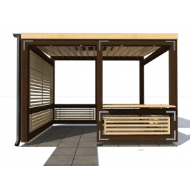 Беседка в стиле модерн 3,0х4,0м Modern Gazebo 07 от производителя Thermowood Production
