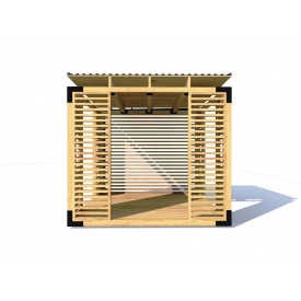 Современная недорогая беседка 3,0х3,0м Modern Gazebo 05 от производителя Thermowood Production