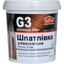 Шпатлевка универсальная финишная усиленная Elite Construction Гарант-3 0.7 кг Белый