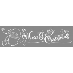 Новорічна вінілова наклейка Zatarga Merry Christmas! 800х200 Білий (Z202026) Ромни