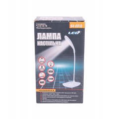 Лампа настільна гнучка MASTERTOOL сенсорний вмикач 3 режими 125х100х350 мм COB LED USB/3xAA ABS 94-0815 Харків