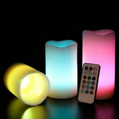 Ночник детский светодиодный Luma Candles Plus разноцветный на 3 свечи с пультом Броды