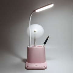 Настольная светодиодная лампа RIAS Multifunctional Desk Lamp с держателем для телефона 1200mAh Pink (3_02971) Бердянськ