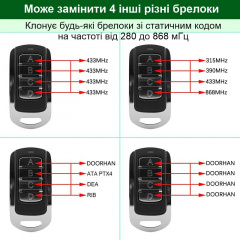 Універсальний мультичастотний пульт брелок клонатор дублікатор для шлагбаумів, воріт, ролет Scimagic SMG-008V15.0, копіює статичний та динамічний код Львів