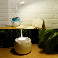 Лампа настільна TGX-772 нічник micro usb 20 + 8 led smd 3-режиму яскравості органайзер Дзензелівка