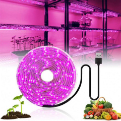 Світлодіодна ФітоЛента GrowLight для кімнатних рослин 5V USB 2835 1 м (L363F) Якимівка