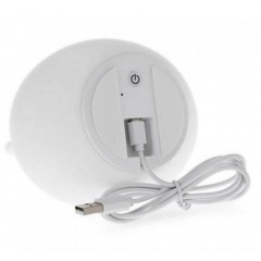 Силиконовый детский ночник Зайчик Dream Light - Bunny аккумуляторный, LED RGB 7 режимов свечения, мягкий светильник игрушка Белый с синим Київ
