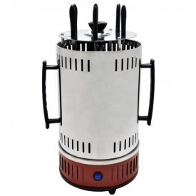 Электрошашлычница вертикальная Domotec BBQ MS-7783, нержавеющая сталь, красная