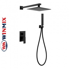 Душевая система WINMIX KUB BLACK 003 inner (встраиваемая) из нерж. стали SUS304 Чернігів